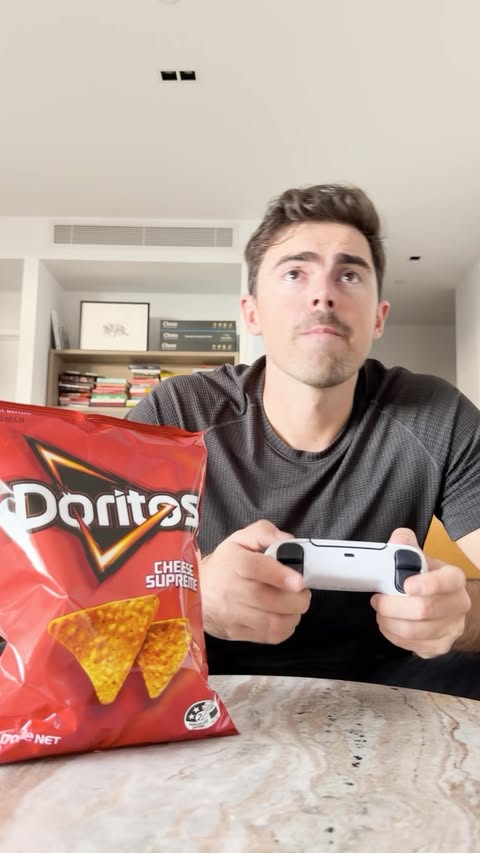 Instagram post by @drew__timbs for Doritos. Caption reads: COACH DORITOS IS MY MVP @doritos_aus #doritosaus....