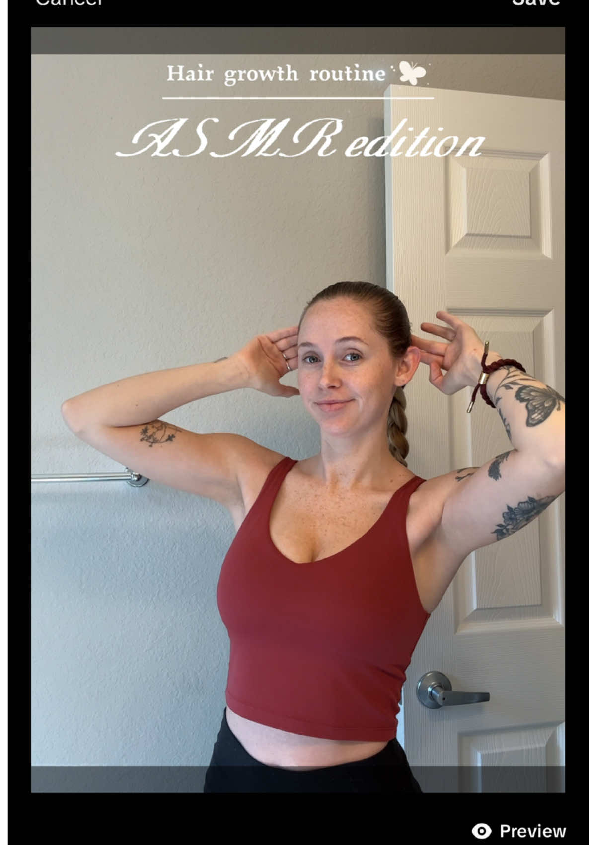 TikTok post by @maceebaby9 for Hollywood Hair Bar. Caption reads: [...] since I started this routine. The....