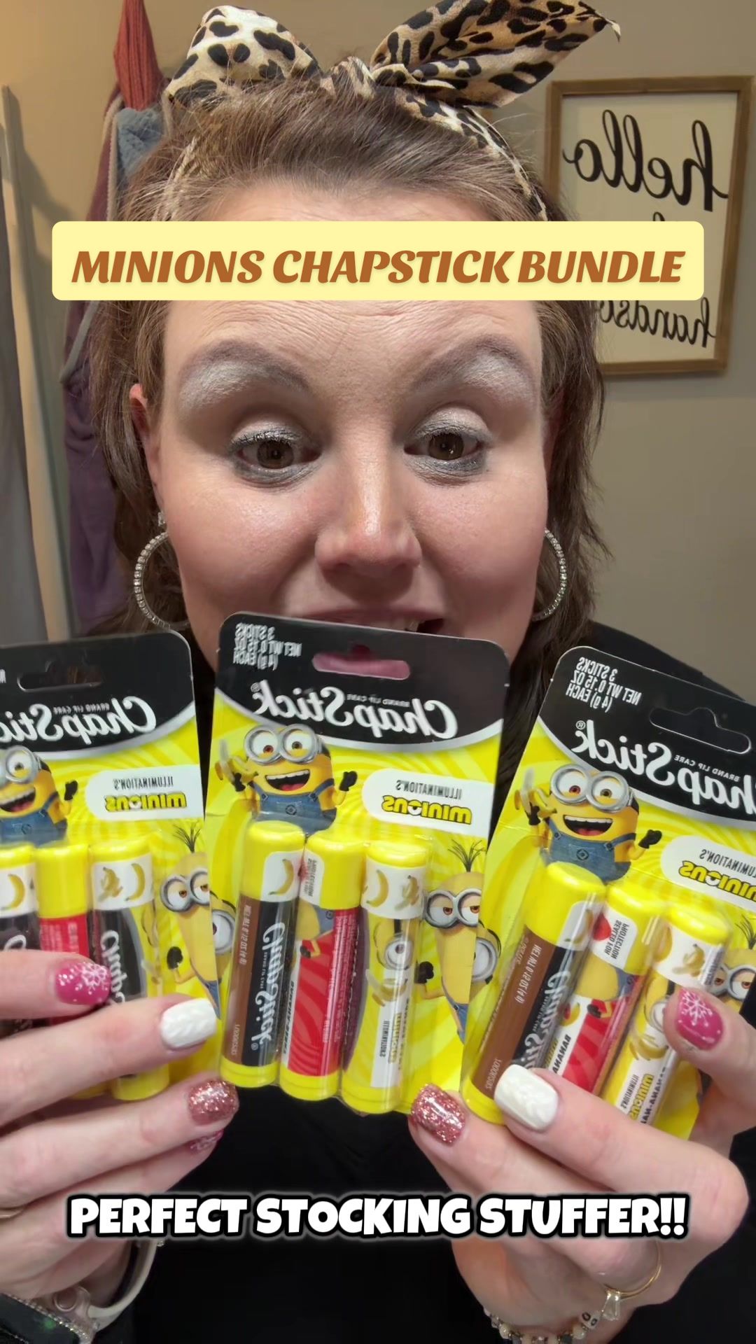 TikTok post by @amanda_tiktok_affiliate for ChapStick. Caption reads: @ChapStick.US #chapstick #tiktokshopholidayhaul....