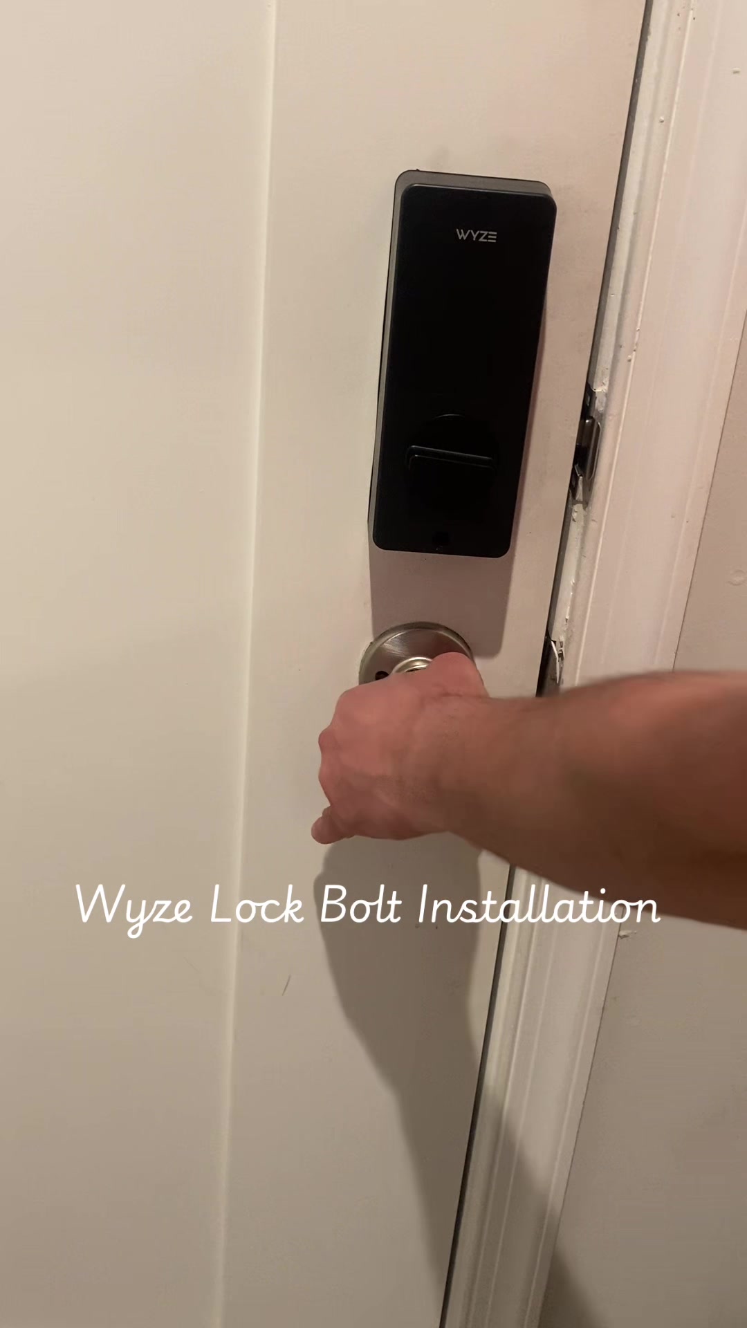 TikTok post by @achyuts01 for Wyze. Caption reads: The Wyze Lock Bolt v2 (released in late 2024/early....