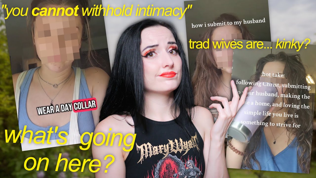 YouTube post by @EvieLupine for Rolling Stone. Caption reads: Trad Wives Are Wearing BDSM Collars Now?.