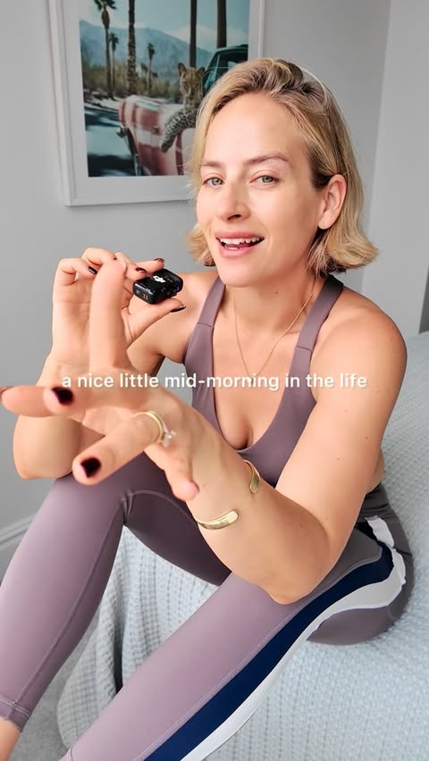 Instagram post by @nataliechassay for Sweaty Betty. Caption reads: [...] genuinely feel so good spent in my....