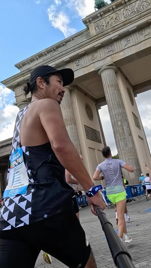 Instagram post by @kofuzi for adidas Running. Caption reads: [...] to race in the @berlinmarathon with....