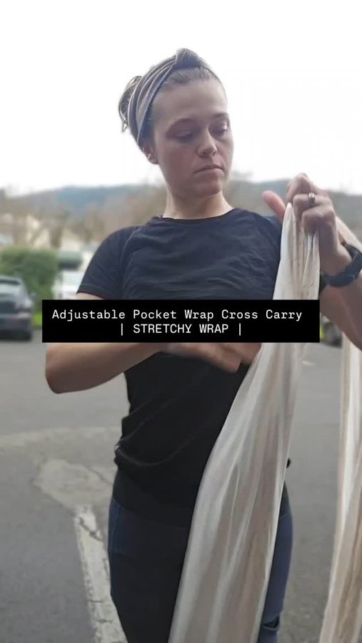 Instagram post by @letstalkbabywearing for Baby Tula. Caption reads: Want to try something fun with your stretchy wrap....