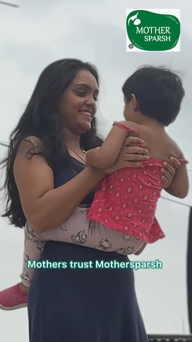 Instagram post by @99pink_feathers for Mother Sparsh. Caption reads: Messy play? No worries! 🌸 Milky Soft Wash &....