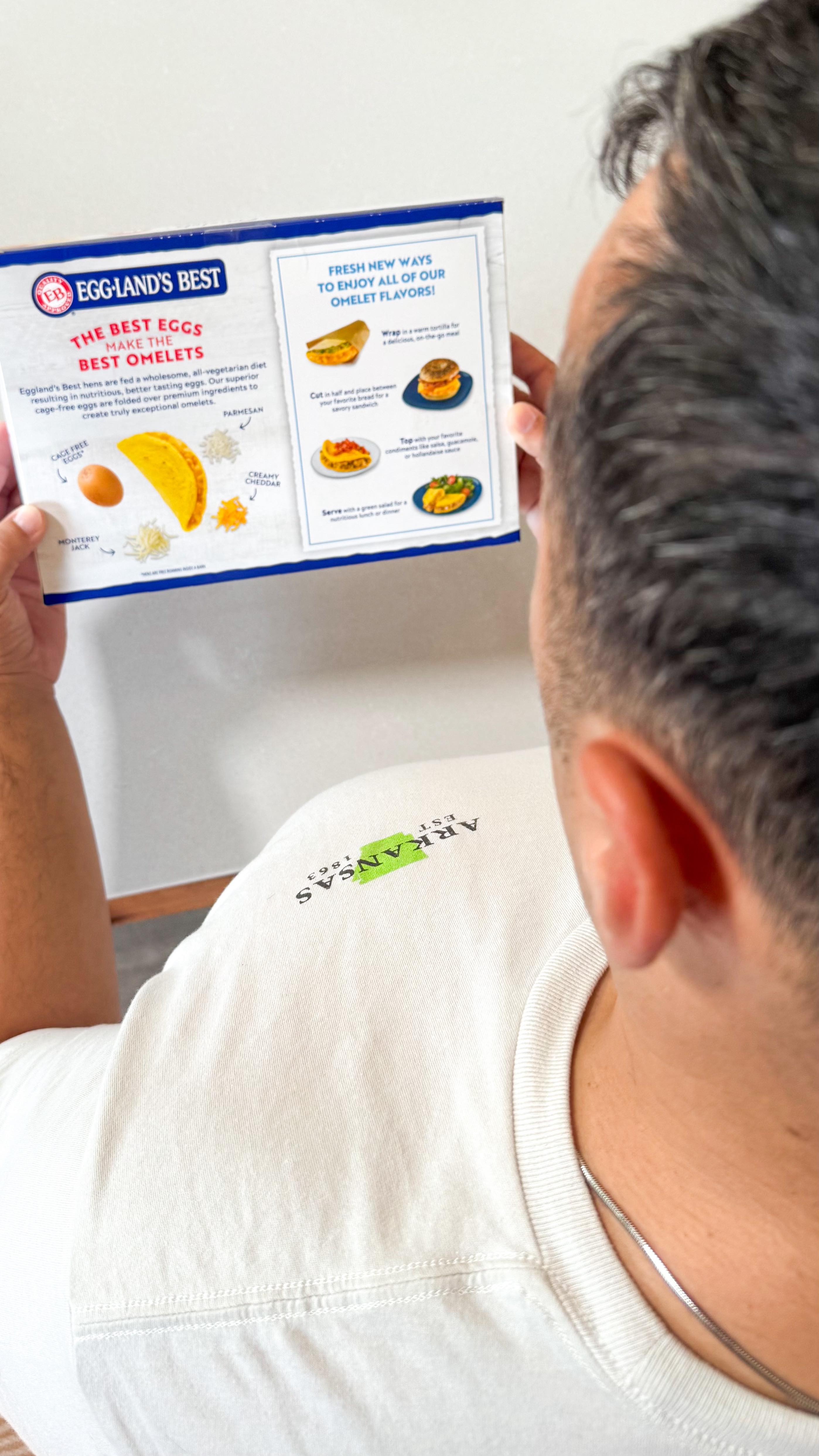 Instagram post by @iamdenizmirik for Eggland's Best. Caption reads: Mornings feel so much easier with the....