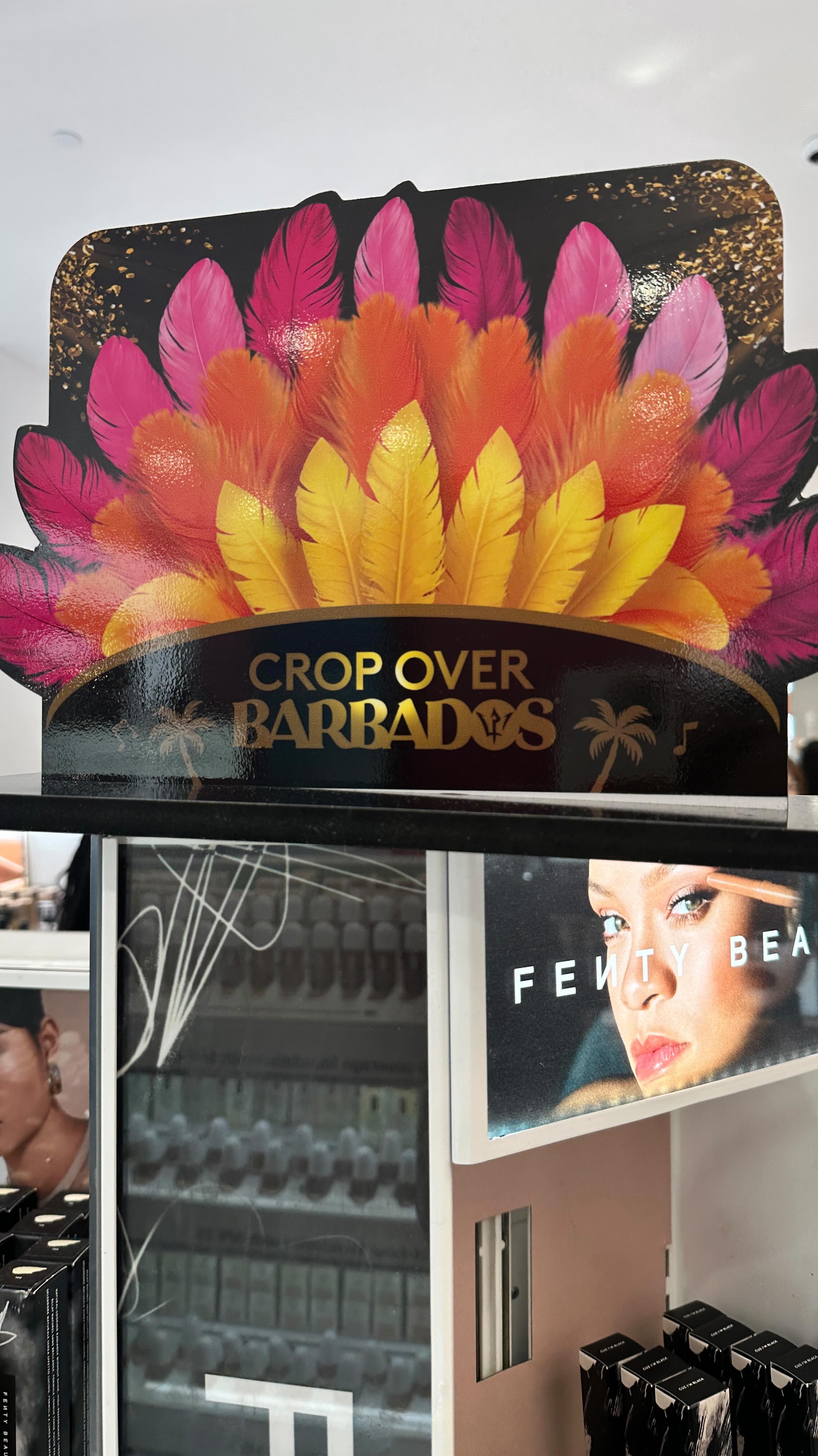 Instagram post by @itsashforde for JetBlue. Caption reads: When @fentybeauty and @visitbarbados call for a....