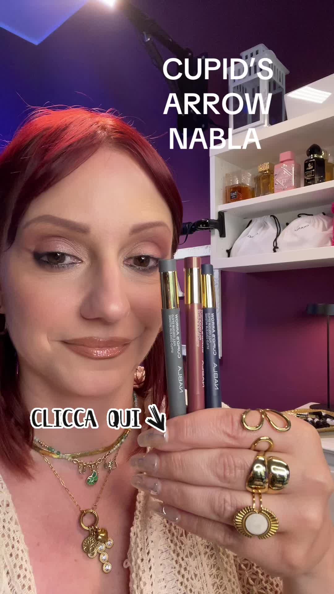TikTok post by @monytmakeupartist_ for NABLA Cosmetics. Caption reads: STICK MULTITASKING @NABLA Cosmetics....