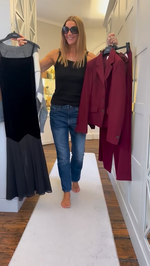 Instagram post by @ladyofthemanor77 for Marks and Spencer. Caption reads: Christmas Day? No probs… whether you want chic....