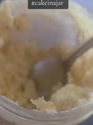 TikTok post by @ginasc1989 for Candy's Cupcakes. Caption reads: [...] #cakeinajar #milkybar #cakejars....