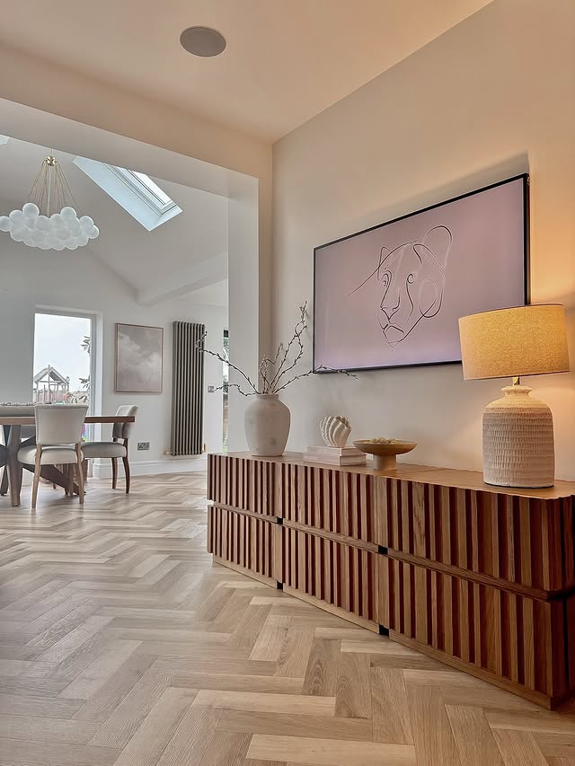 Instagram post by @ouraspey_abode for Hulalahome. Caption reads: [...] one be sunny please 🫶🏻☔️

Sideboard....