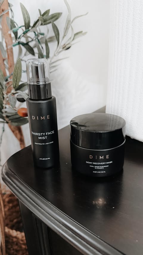 Instagram post by @stylinbybreanne for DIME Beauty. Caption reads: [...] amazing new dewy recovery mask from....