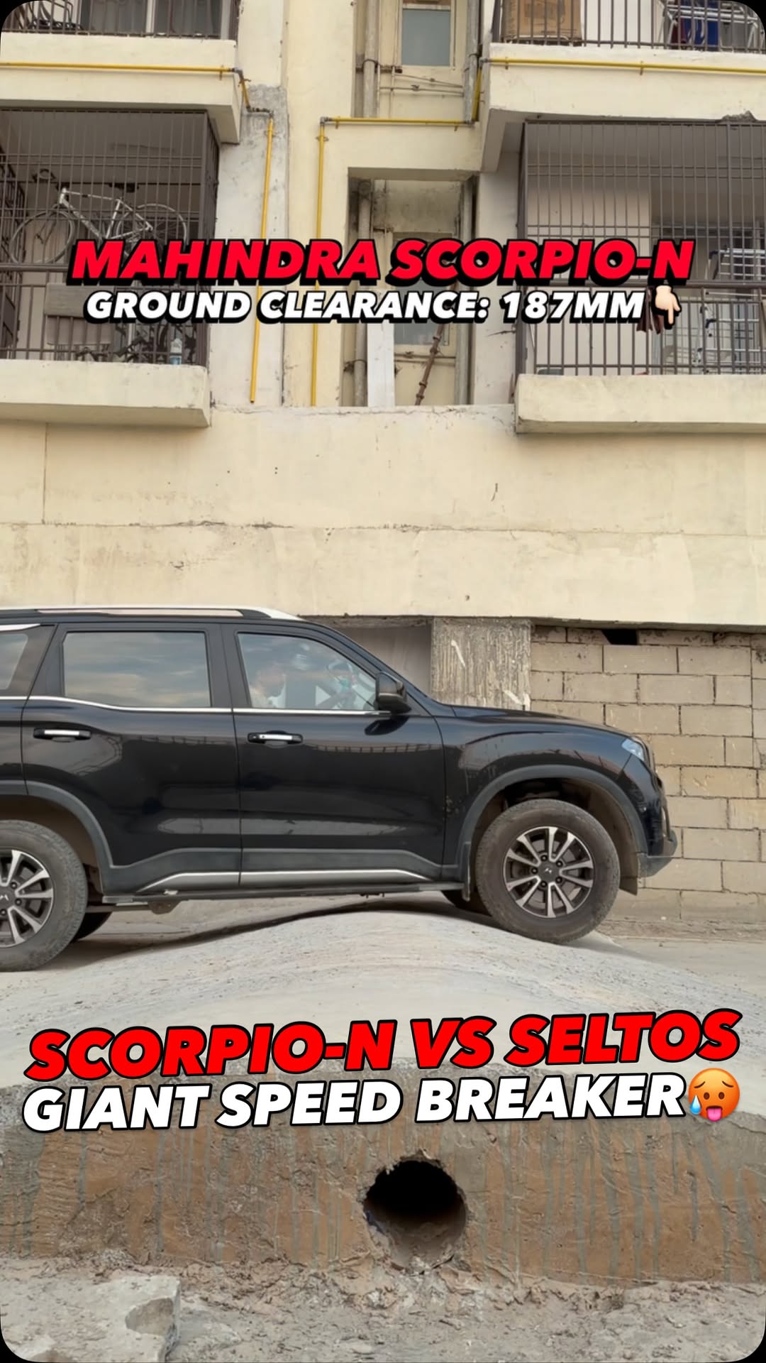 Instagram post by @autojournal_india for Kia. Caption reads: “जब SCORPIO-N और SELTOS के सामने GIANT स्पीड....