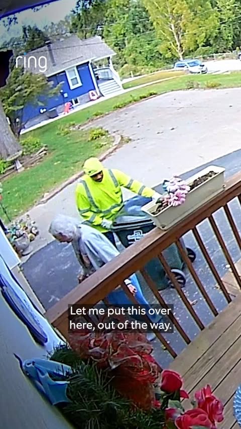 Instagram post by @goodnews_movement for Ring. Caption reads: [...] sweet sanitation worker who witnessed it....