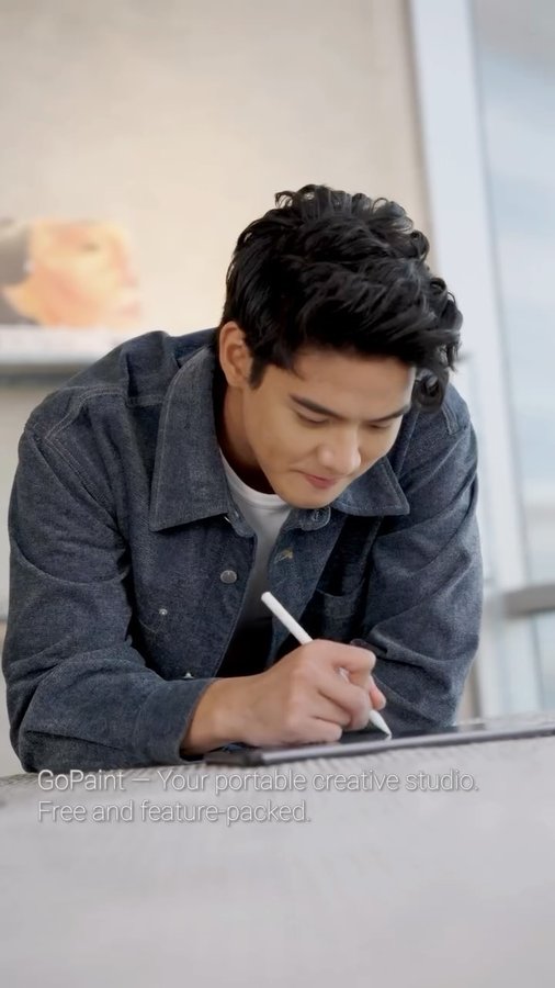 Instagram post by @michaelsager_ for Huawei Mobile PH. Caption reads: Carry less, do more. With its detachable keyboard....