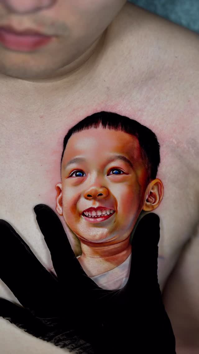 Instagram post by @bheppo for World Famous Tattoo Ink. Caption reads: 20 hours across 2 days. First tattoos ever. The....