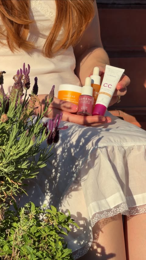 Instagram post by @autymsanson for LUMENE. Caption reads: with @lumene, beauty comes naturally. 🌿 i never....
