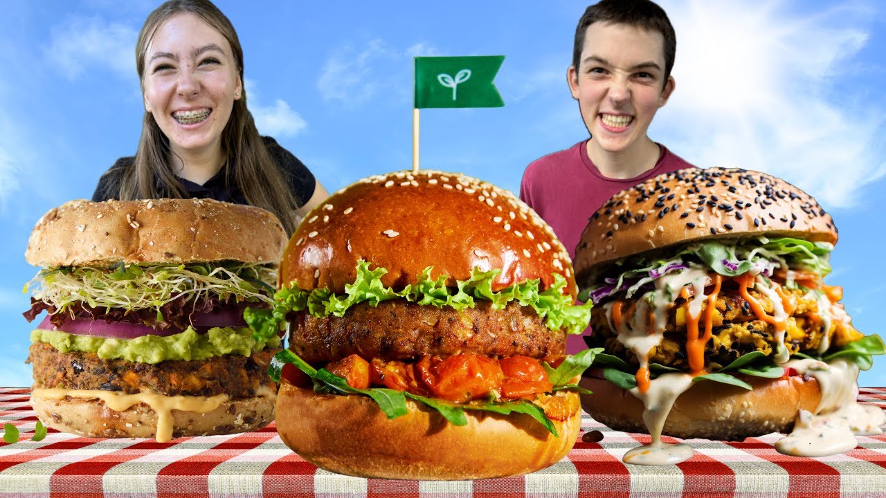 YouTube post by @pbwithjeremy for Click and Grow. Caption reads: Are These the Best Plant Burgers Ever Made?.