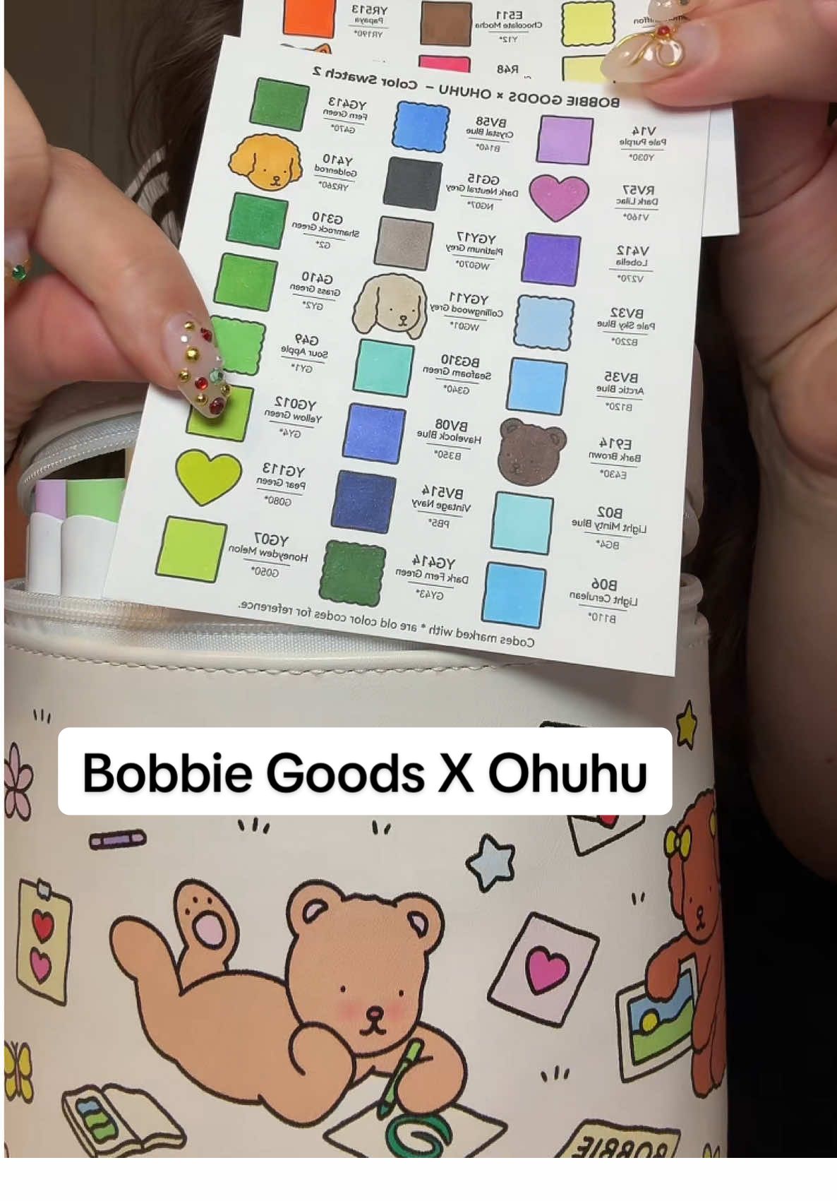 TikTok post by @taya.sahm for Bobbie Goods. Caption reads: Bobbie Goods X Ohuhu being back in stock and on TT....