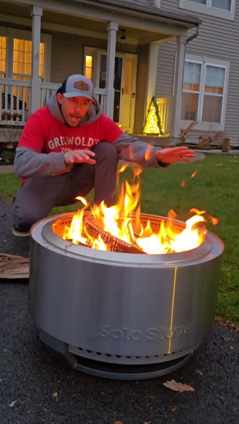 Instagram post by @gobuildstuff for solostove. Caption reads: Fired up the @solostove  Summit 24 while I was out....