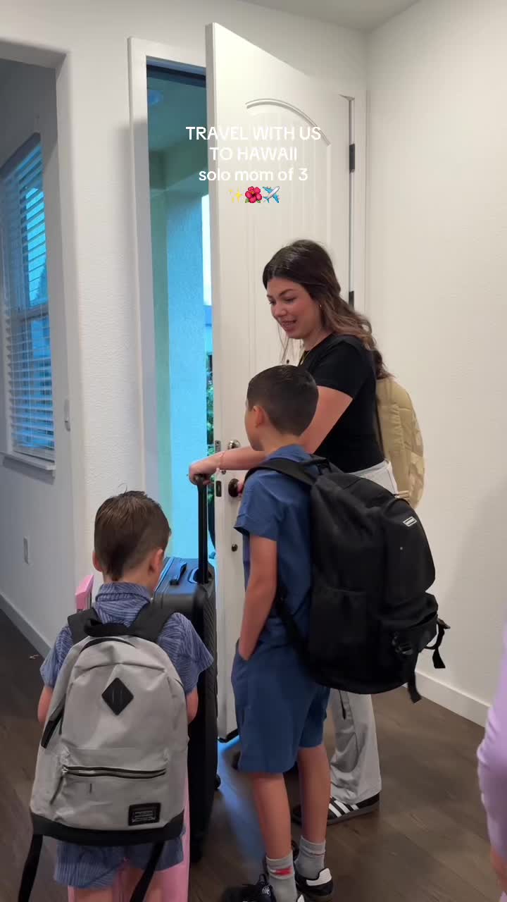 TikTok post by @sunkissed.mama for Hawaiian Airlines. Caption reads: The layover of our dreams✈️ Stream Disney's Lilo &....