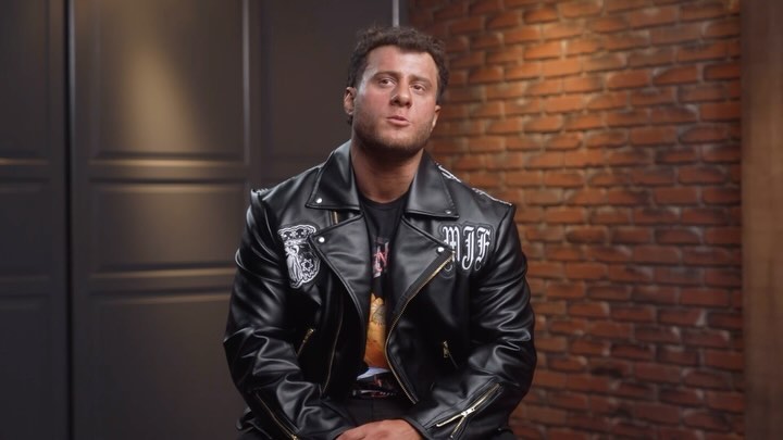 Instagram post by @the_mjf for Champs Sports. Caption reads: MJF takes a special opportunity to talk about....