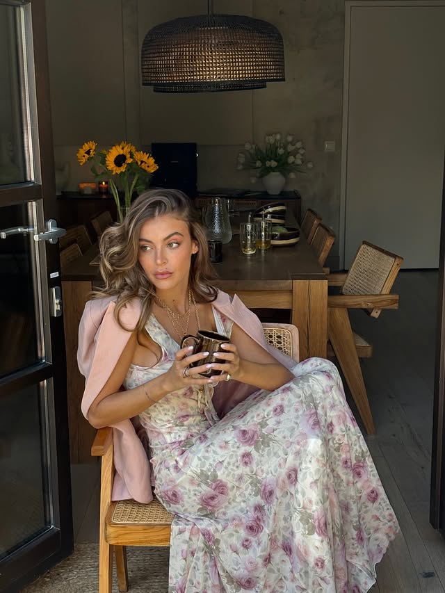 Instagram post by @chiarangelucci for Lefties. Caption reads: Spring vibes at LEFTIES BLOOM HOUSE 🩷 Thank you....