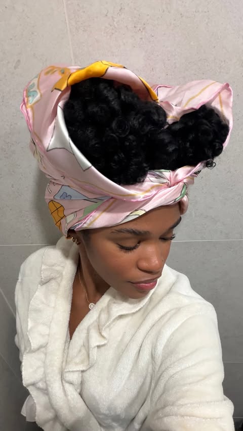 Instagram post by @ashxa_ for As I Am. Caption reads: yay or nay? 🫣 i slept w/ @asiamnaturally silk....