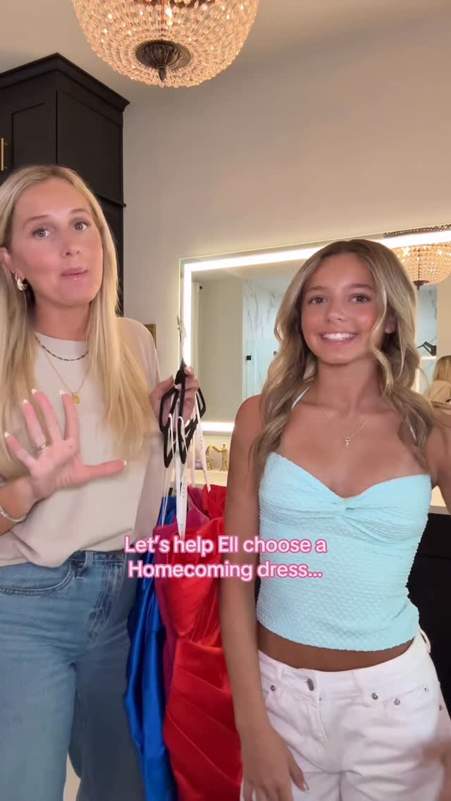 Instagram post by @chastity.l.nolan for Azazie. Caption reads: Which dress is your favorite!? 💕🫶🏼✨....