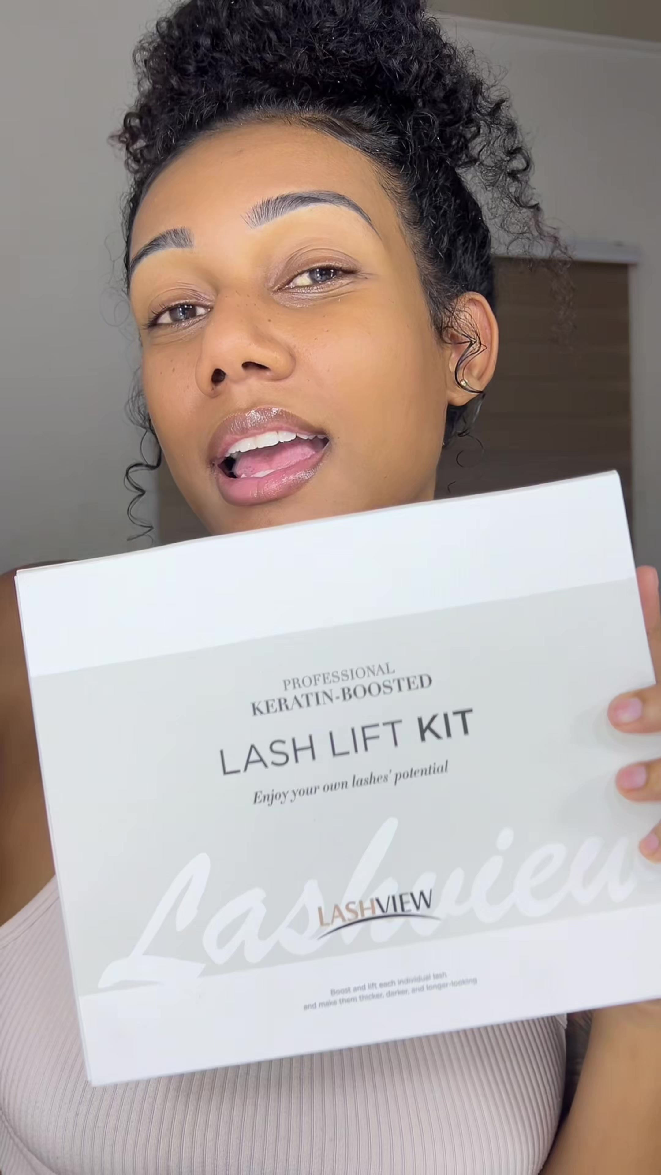 TikTok post by @ralomani.official for Lashview. Caption reads: Would you try this lash lift kit by @lashview ?....