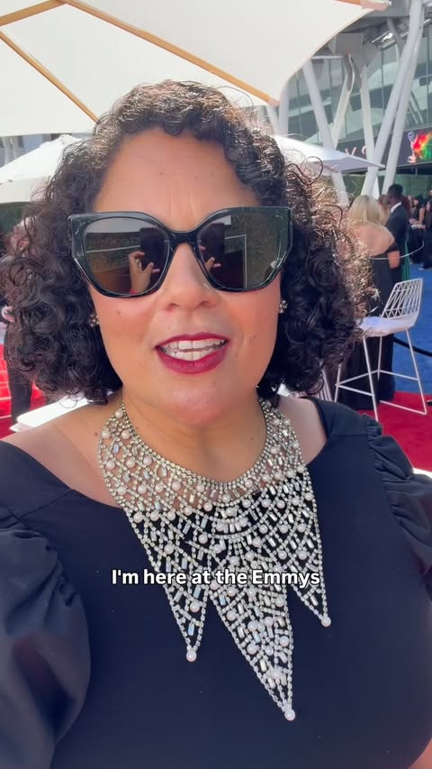 Instagram post by @justinablakeney for LG USA. Caption reads: [...] walking the red carpet at the Emmys with....