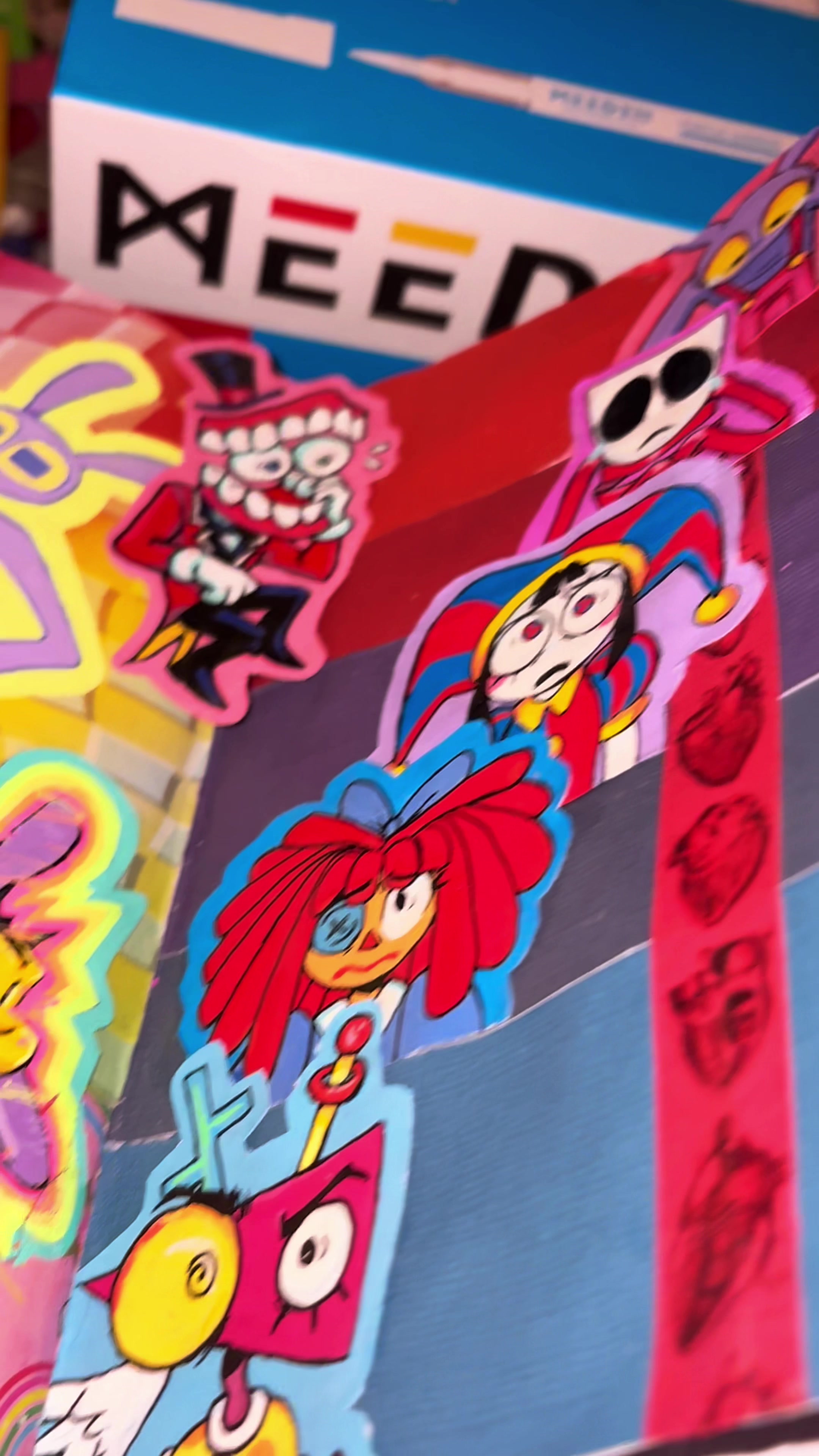 TikTok post by @freakaz0id.artz for MEEDEN ART. Caption reads: Thank you @MEEDENart for letting me try out your....