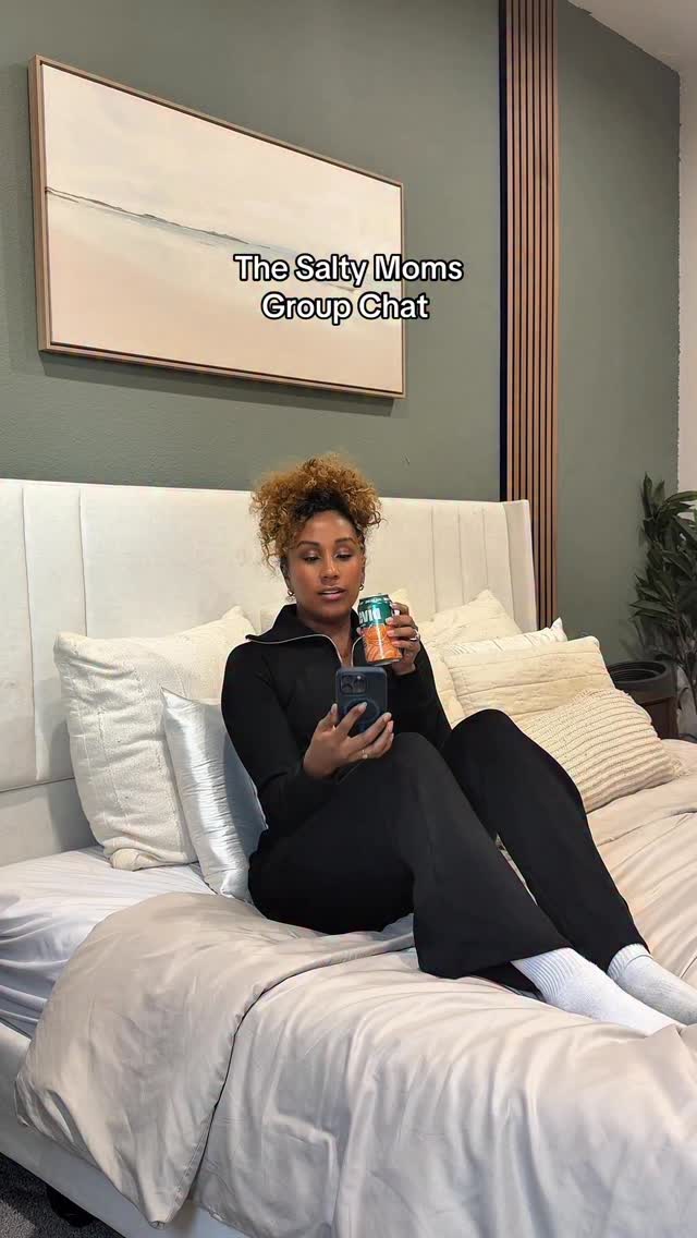 Instagram post by @alexiskristiana for Zevia. Caption reads: You ever open your mom group chat and just know....