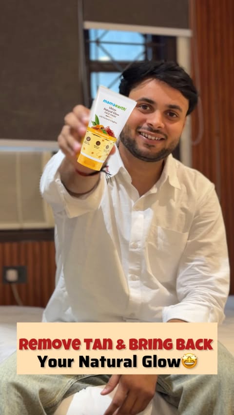 Instagram post by @ritvikjoshiofficial for Mamaearth. Caption reads: [...] links🔗🤯 . . This ubtan facewash by....