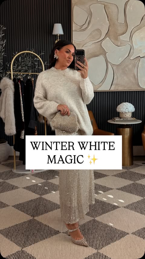 Instagram post by @lexietucker_ for Jimmy Choo. Caption reads: Comment “SKIRT” and I’ll send you the outfit link,....