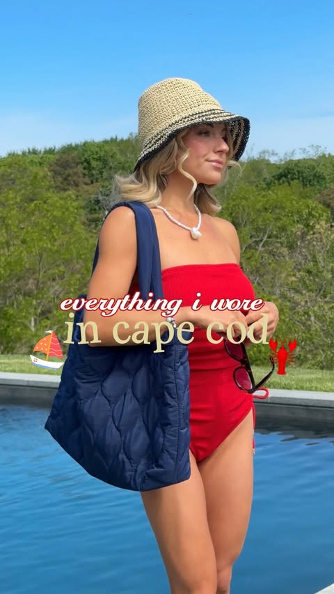 Instagram post by @chloetessmiller for LOFT. Caption reads: wore @loft all week long 🌞🦞🌊⚓️ #loftpartner #ad....