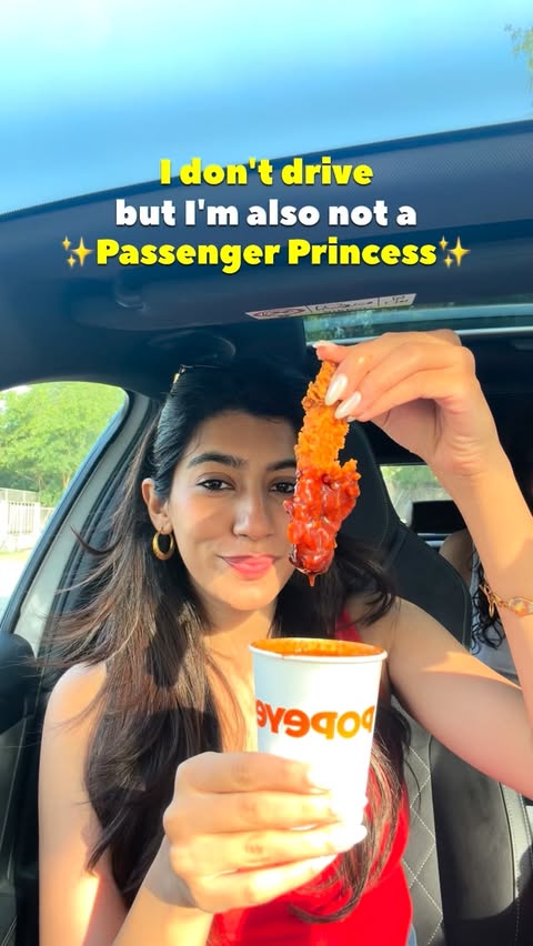 Instagram post by @suhanananda for Popeyes. Caption reads: @popeyes_india Fried chicken + garlic [...].
