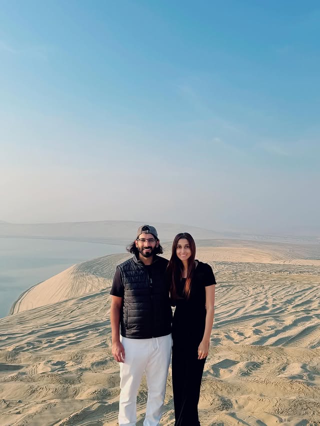 Instagram post by @anishramakrishna for Visit Qatar. Caption reads: #Doha never gets old, a study in contrasts that....