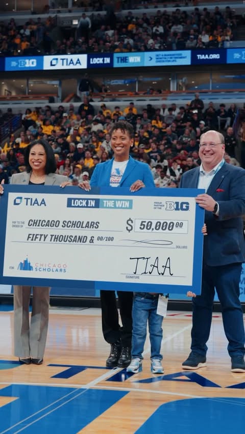 Instagram post by @bigtennetwork for TIAA. Caption reads: At this year’s Big Ten Tournament, @tiaa made a....