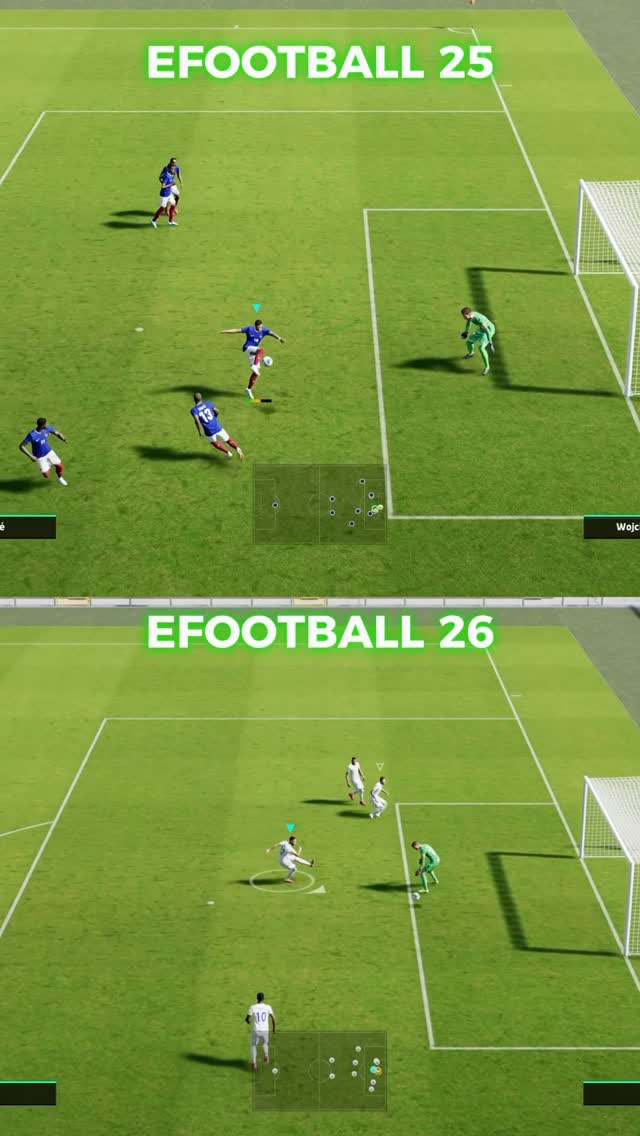 Instagram post by @starzkil1z for eFootball. Caption reads: Efootball 26 vs Efootball 25. Can you spot the....