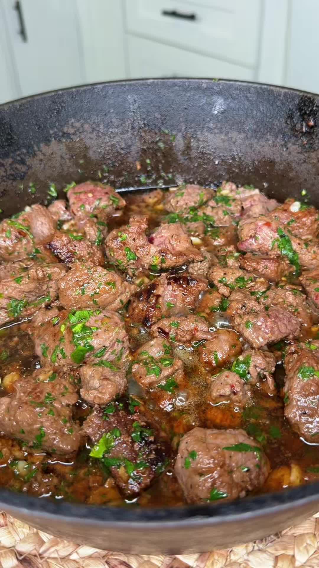 TikTok post by @melissajorealrecipes for Omaha Steaks. Caption reads: [...] made easy! That’s why I ALWAYS keep @Omaha....
