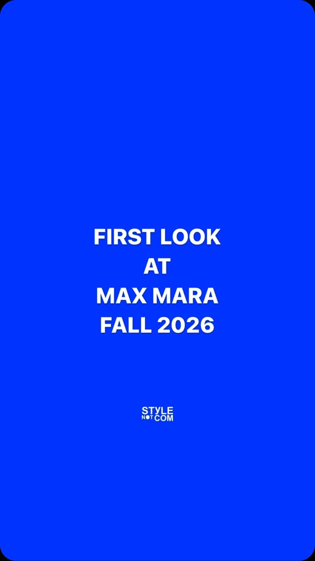 Instagram post by @stylenotcom for Max Mara. Caption reads: @MAXMARA OPENS THE THIRD DAY OF @MILANFASHIONWEEK....
