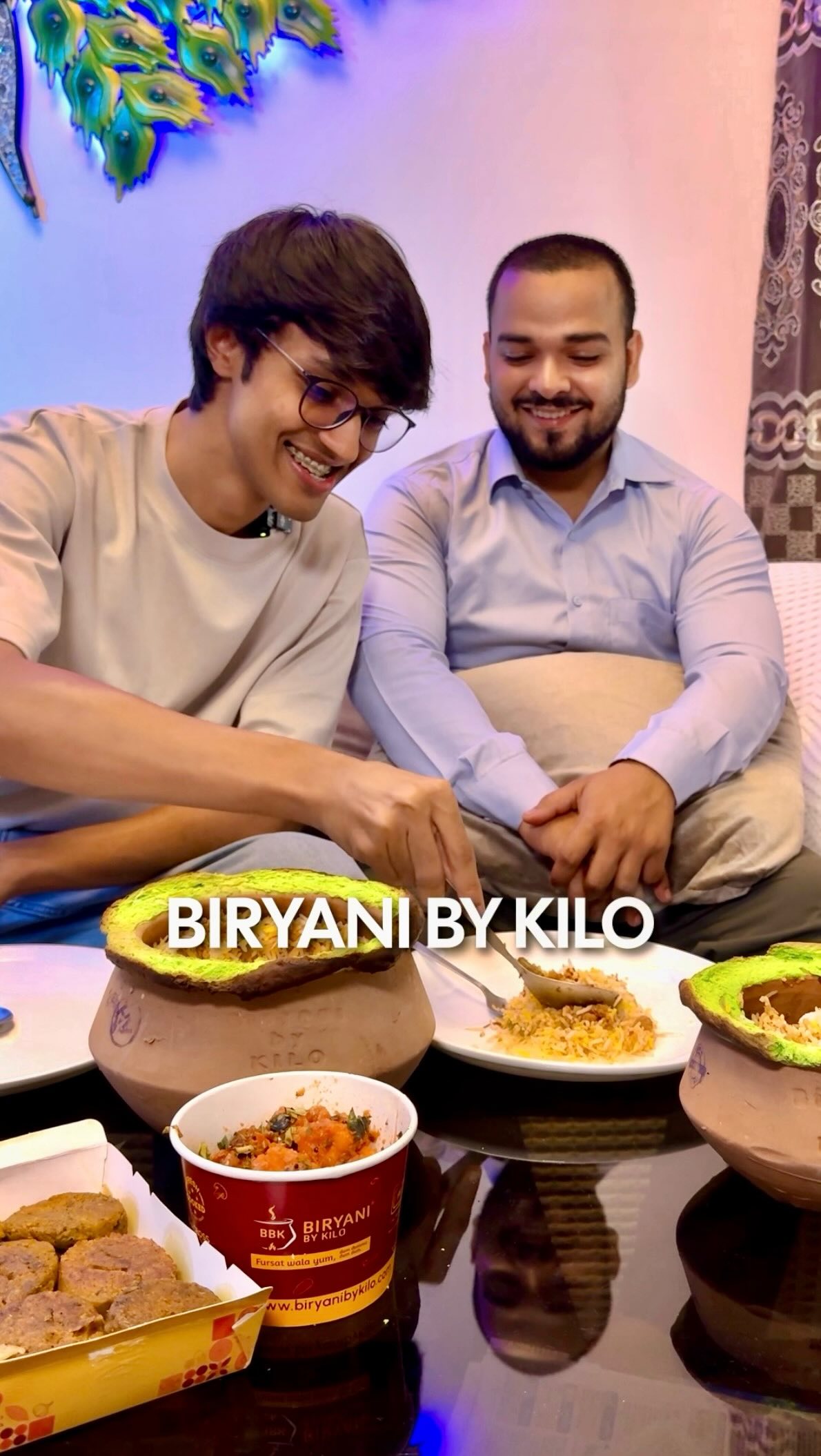 Instagram post by @tanishkkrajput for Biryani By Kilo. Caption reads: Proud Father💯

#biryanibykilo.