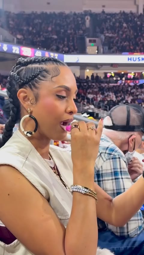 Instagram post by @brittneyelena for Paulas Choice. Caption reads: Getting to highlight & see Azzi play before 2025....