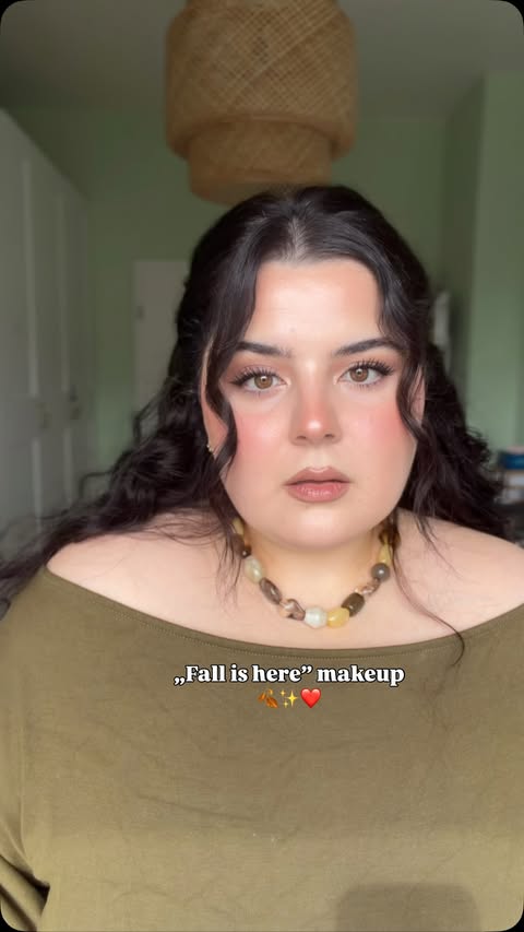 Instagram post by @goldlight_7 for Haus Labs by Lady Gaga. Caption reads: Fall is here, but the glow stays! *Werbung / Ad....