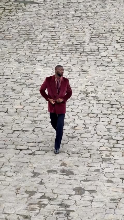 Instagram post by @victorkunda for AMIRI. Caption reads: Got that @amiri pep in my step! Congrats [...].