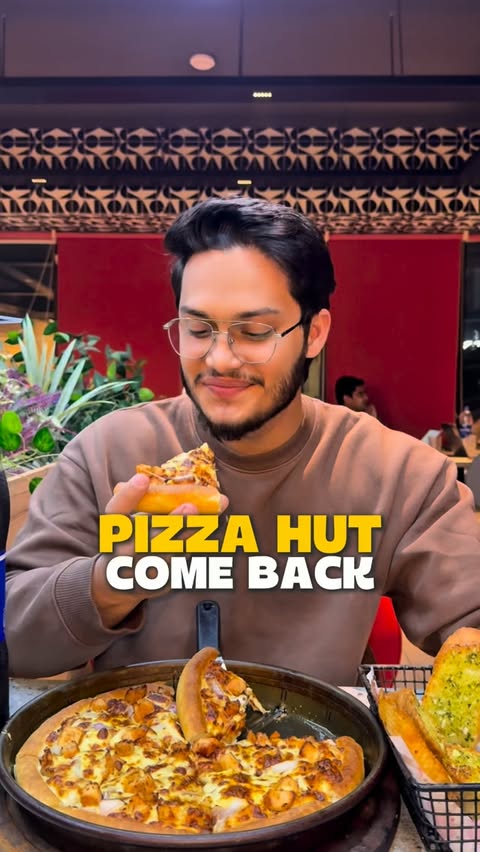 Instagram post by @kabirshaahh for Pizza Hut. Caption reads: @pizzahutpakistan Back again with a student deal!....
