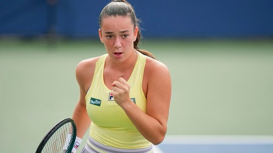 Instagram post by @tery.valentova for MegaFood. Caption reads: 2nd round @usopen ❌

Grateful for the experience....