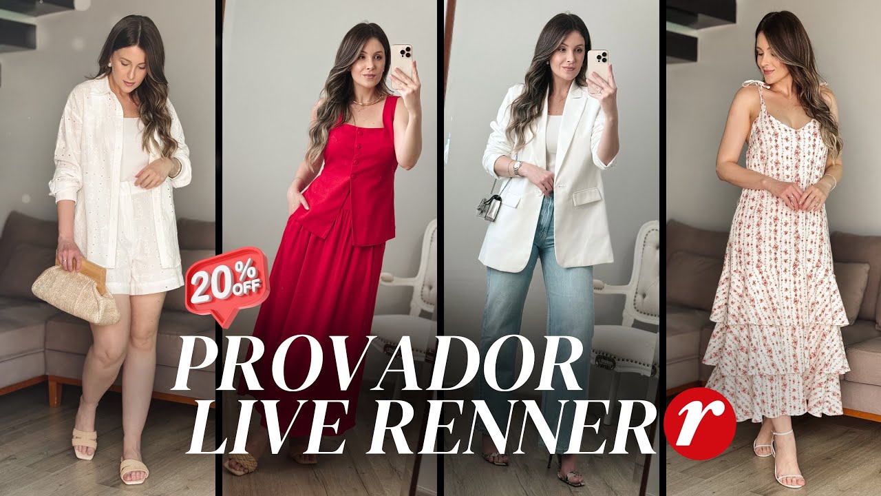 YouTube post by @adrielenickhorn8221 for FARM Rio. Caption reads: RENNER | RENNER FITTING ROOM NEW ARRIVALS NOVEMBER....