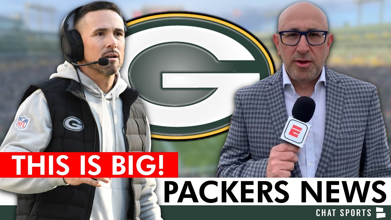 YouTube post by @PackersTV for Underdog Fantasy. Caption reads: 🚨BIG-TIME Matt LaFleur Update From Green Bay....